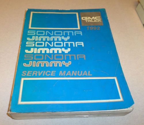Buy 1992 Gmc Sonoma Jimmy Service Manual In Greeley Colorado United States For Us 2500 