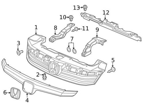 Genuine 2006-2016 honda plate fastener 93913-244j0