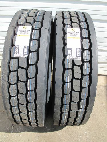 295/75r22.5 cooper roadmaster rm852 drive rear radial new 2 tires load range g