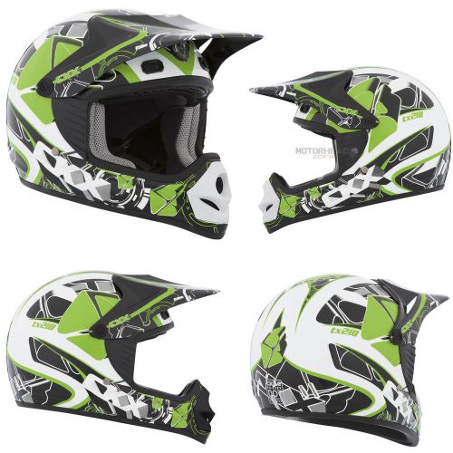 Mx helmet ckx tx-218 dimension green/black small youth off road dirt bike