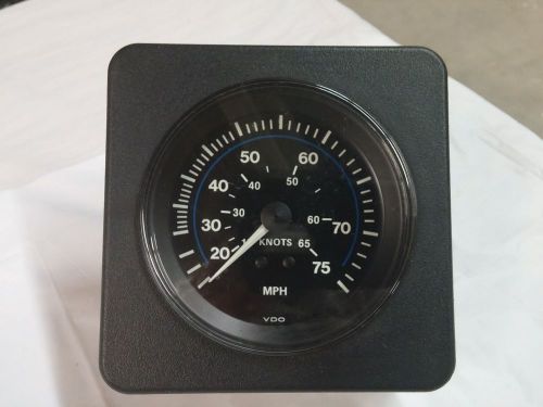 Vdo 75 mph speedometer gauge square bezel boat marine four winns knots