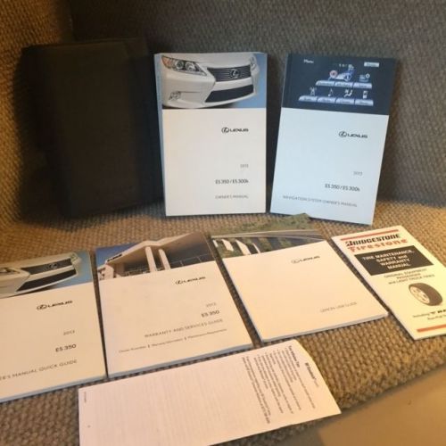 2013 lexus es350 es350h owners manual complete set w/ navigation, extras &amp; case