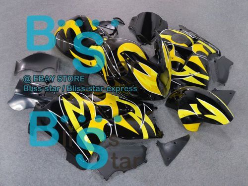 Yellow black gsxr1300 fairing with tank seat fit suzuki gsx-r1300 05 97-07 61 a2