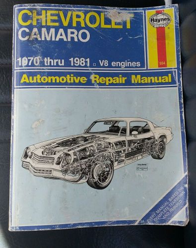 Haynes 1970-1981 chevy camaro repair guide v8 engines #24015 (554)