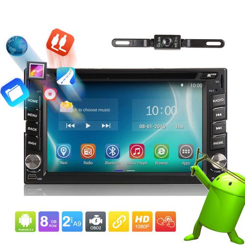 Dash radio 6.2&#034; mirror link android 4.4 double 2din car stereo cd dvd player gps