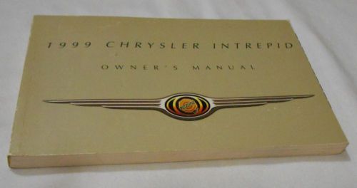 1999 chrysler intrepid owner&#039;s manual. free s/h / in very nice condition