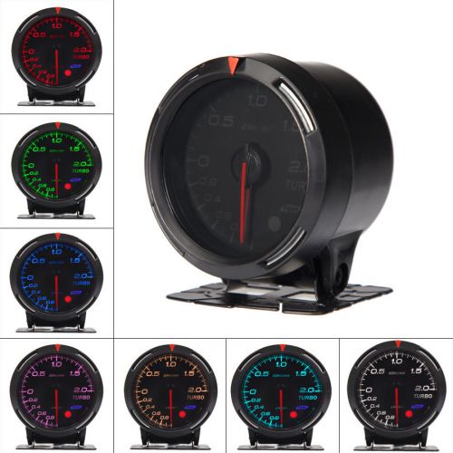 Smoke face dc 12v 60mm 2.36&#034; led turbo boost meter gauge universal