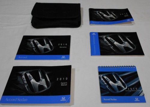 2010 honda accord sedan owner manual 6/pc.set &amp;  honda sporty denim factory case