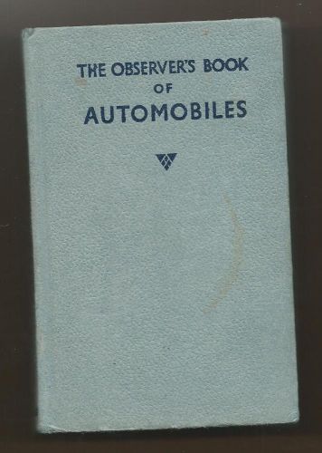 &#034;the observers book of automobiles&#034; 1962 edition