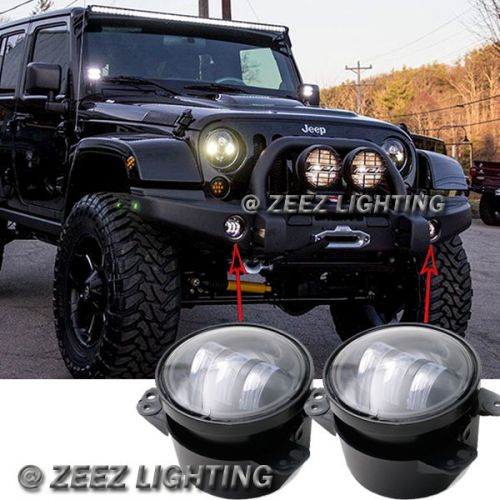 High power 30w 4&#034; cree led round fog driving lamp kit front bumper light bulb #p