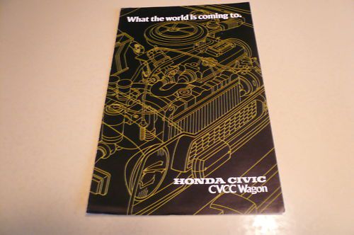 1976 honda cvcc wagon sales brochure vintage