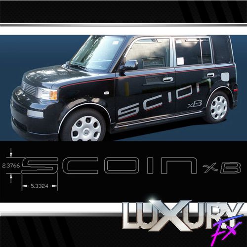 3pc. luxury fx stainless steel scion xb logo package for 2004-2006 scion xb 4dr
