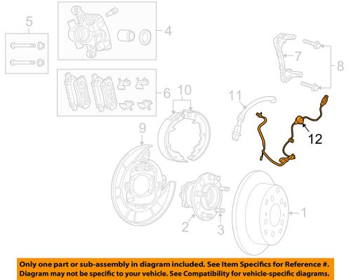 Chrysler oem anti-lock brakes-rear speed sensor 5105063ad