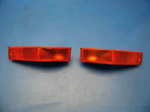 88-89 honda prelude oem outer turn signal bumper lights stock factory x2 * flaw