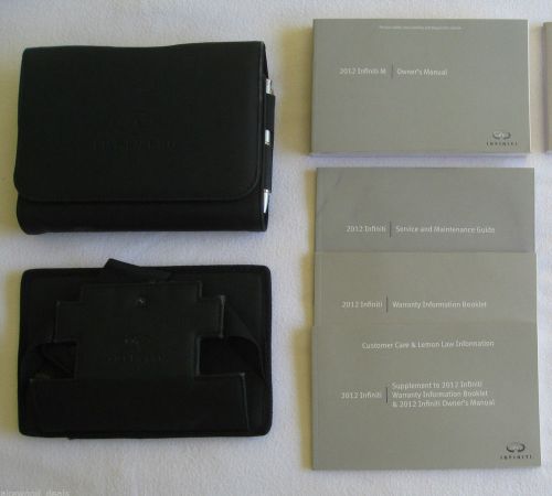 2012 infiniti m m37 m56 oem owner&#039;s owners manual set w/cases &amp; nav (n)