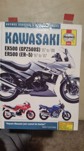 Kawasaki 87 to 08 ex 500, 97 to 07 er500 manual