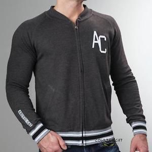 Arctic cat men&#039;s crew full zip long sleeve sweatshirt – charcoal gray - 5269-55_