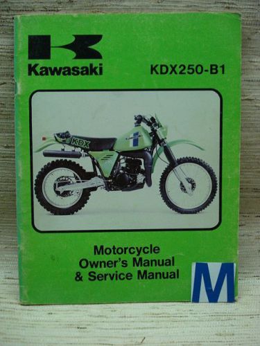 Kawasaki kdx250-b1 1980 motorcycle owners &amp; service manual