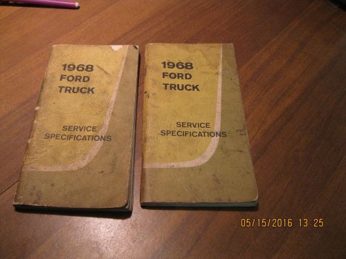 Vintage 1968 ford truck service specs(2) manuals