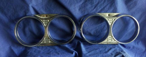 Vintage duel twin double headlight trim bezels