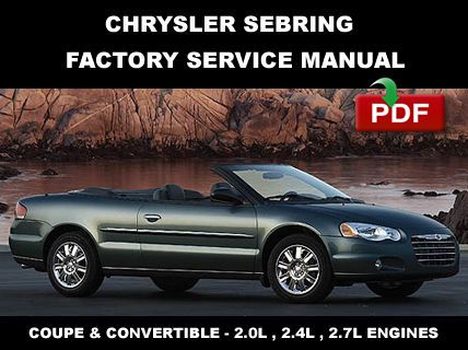 Chrysler sebring 2001 - 2006  factory service repair workshop manual