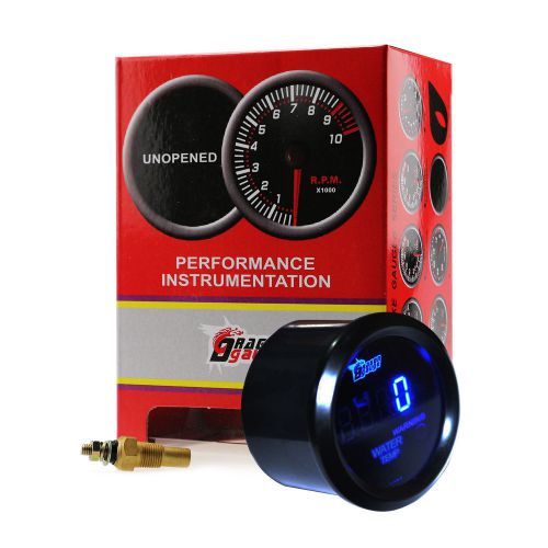 Car black 2&#034; 52mm blue digital led electronic water temp temperature gauge new