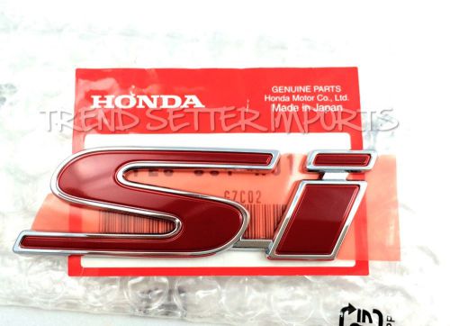 Oem 2008-2013 honda civic  2dr &amp; 3dr hatchback red &#034;si&#034;  emblem