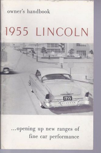 1955 lincoln owners manual original