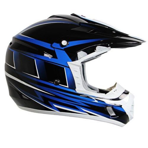 Hawk tx-12 blue / black motocross helmet dot air flow design