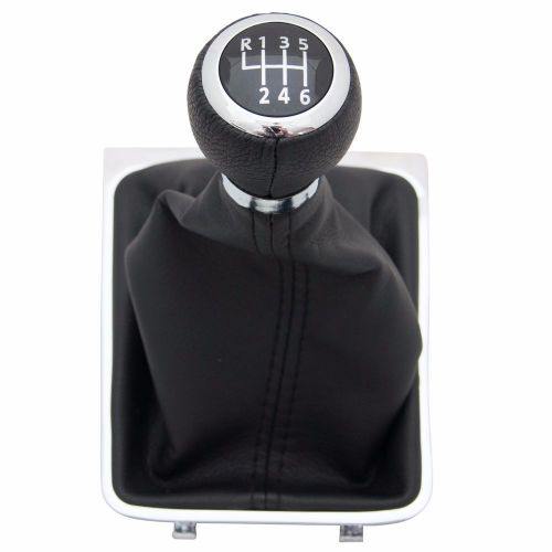 Gear stick shift knob shifter lever + gaiter sack for vw passat b6 b7 cc 6-speed