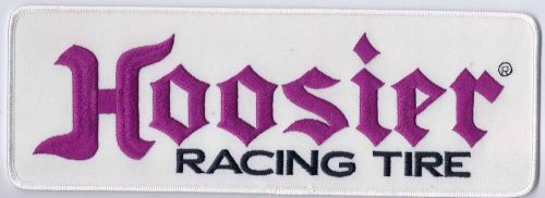 Hoosier tire racing patch patches 4-1/2 inches long size new iron on embroidered