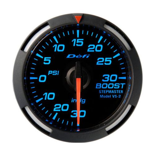 Defi df06501 2-1/16&#034; 52mm blue racer turbo/super boost pressure gauge