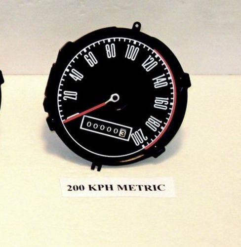 1967 1968 mustang speedometer  200 kph    restored gt shelby 67 68 metric