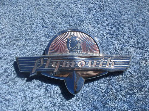1941 plymouth deluxe trunk emblem