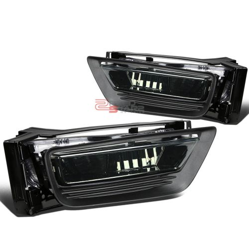 Bolt-on smoke lens bumper fog light/lamp+wiring+switch for 13-14 accord 4dr cr