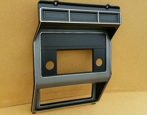 1980-1986 ford truck bronco dash radio bezel trim black/gray (new) oem