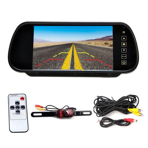 7&#034; lcd screen car rear view backup parking mirror monitor &amp;camera night vision