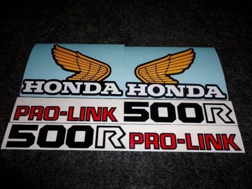 Honda tank wings &amp; pro-link xl-500r xr-500r swing arm decal r/b/c518   ahrma
