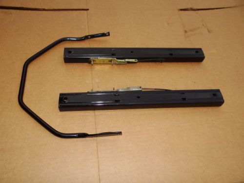 Jeep wrangler yj seat slider brackets. right and left slider tracks w/ handle.