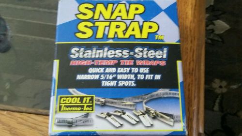 Snap strap stainless steel high temp tie wraps