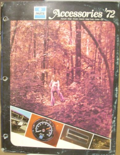 1972 chrysler parts dealer only accessories catalog plymouth cuda dodge charger