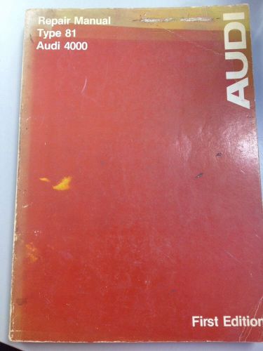 1979 audi 4000 factory repair manual type 81 first edition