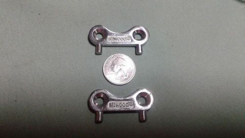 2 attwood boat deck key stainless steel deck plate 1-3/16&#034; center-to-center lugs