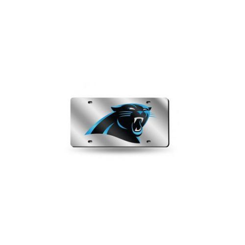 Carolina panthers silver laser license plate - lzs0803