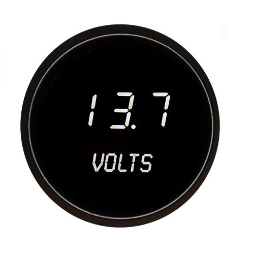 52mm white digital led volt gauge intellitronix made in usa! lifetime warranty!