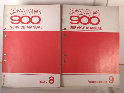 Classic saab 900 factory repair manuals section 8 &amp; 9; body, accessories 1979-80