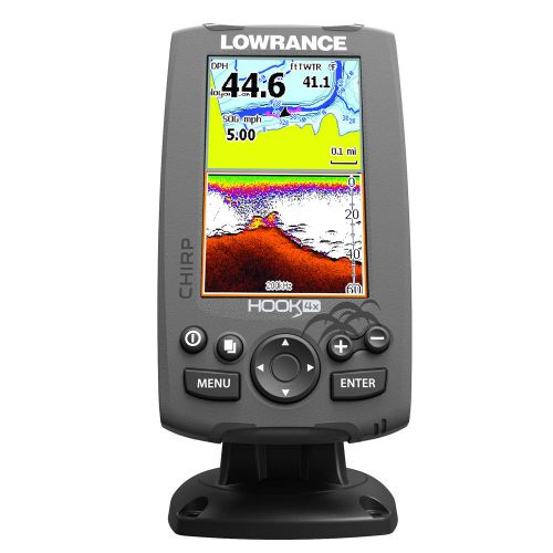 Lowrance 000-12641-001 hook-4x fishfinder with 83/200/455/800 tm ducer