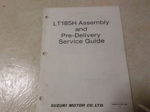 Suzuki dr185h  assembly and pre-delivery service guide june. 1986