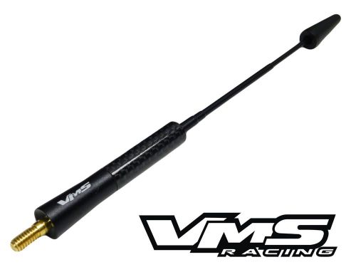 Vms racing 5&#034; retractable black carbon antenna for 00-09 honda s2000