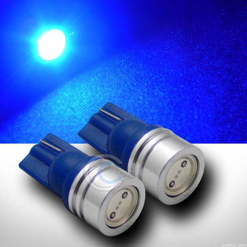 2pc blue t10 wedge 1w high power smd led light bulb 184 447 464 555 558 585 pair